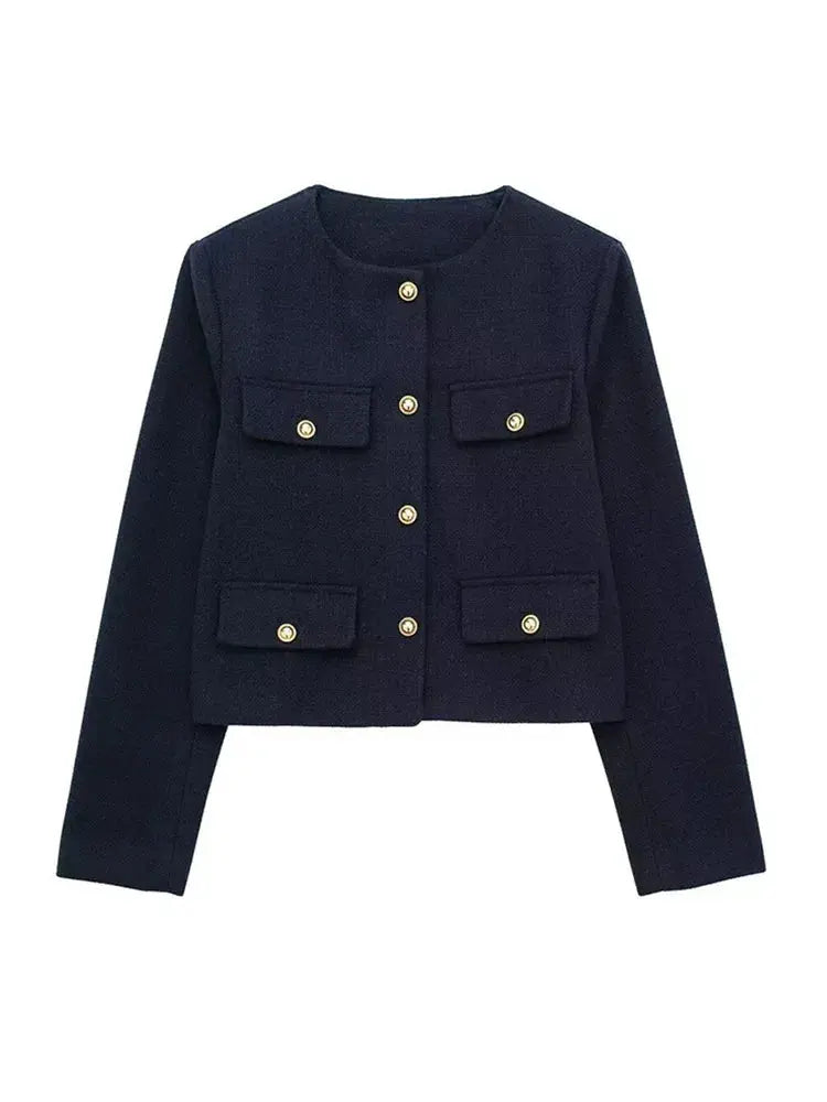 Amélie | Cropped Jack met Luxe Knopen