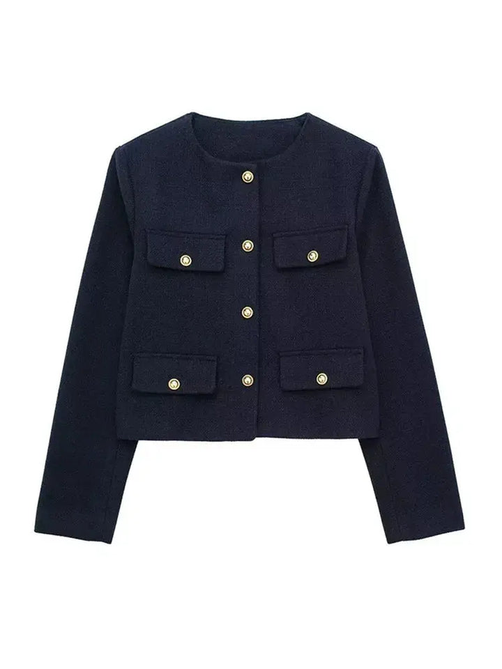 Amélie | Cropped Jack met Luxe Knopen