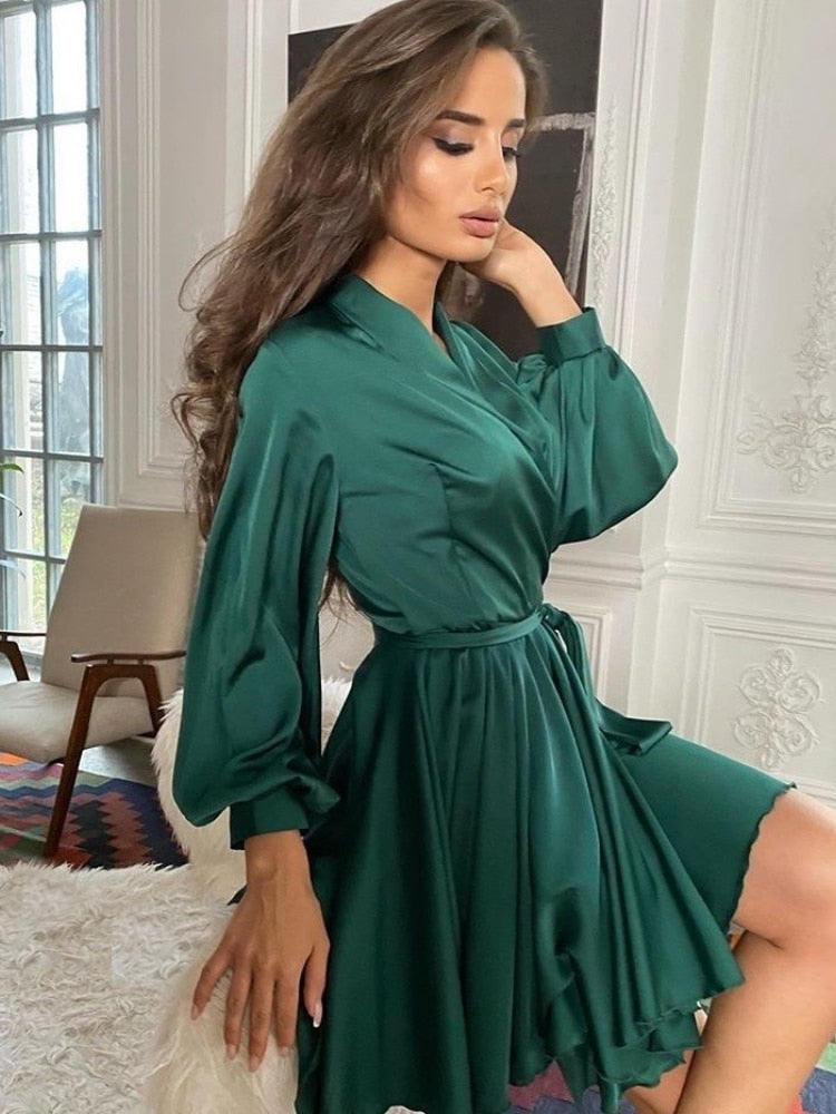 Sienna | Satin Wrap Jurk