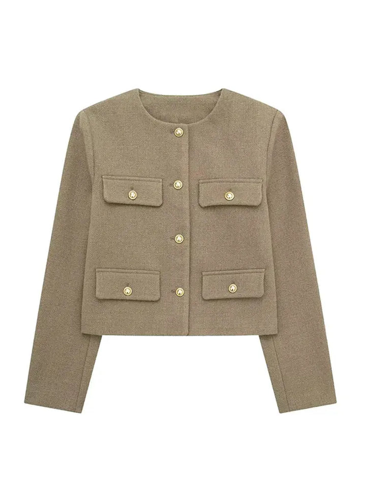 Amélie | Cropped Jack met Luxe Knopen