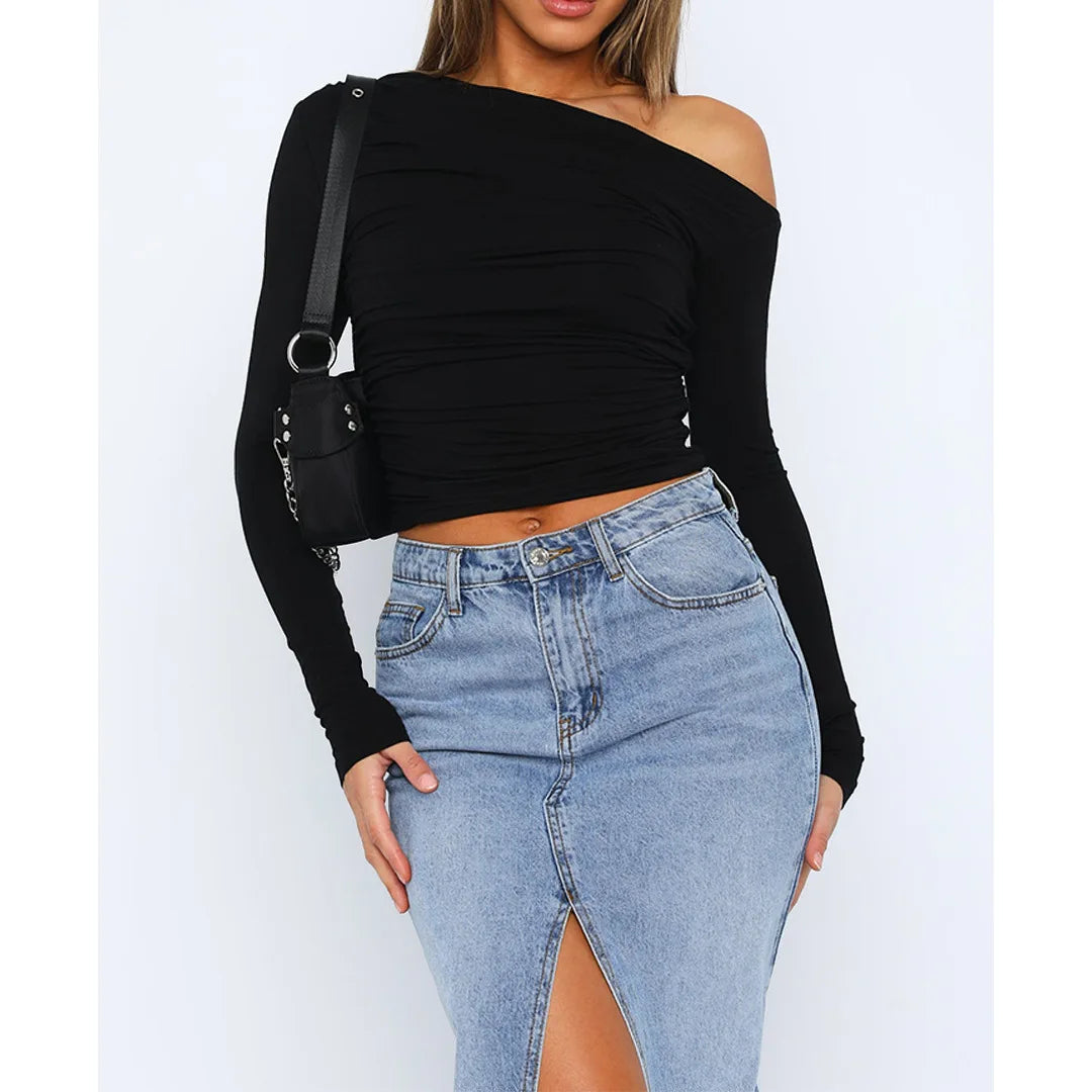 Filou | Off Shoulder Top met Lange Mouwen