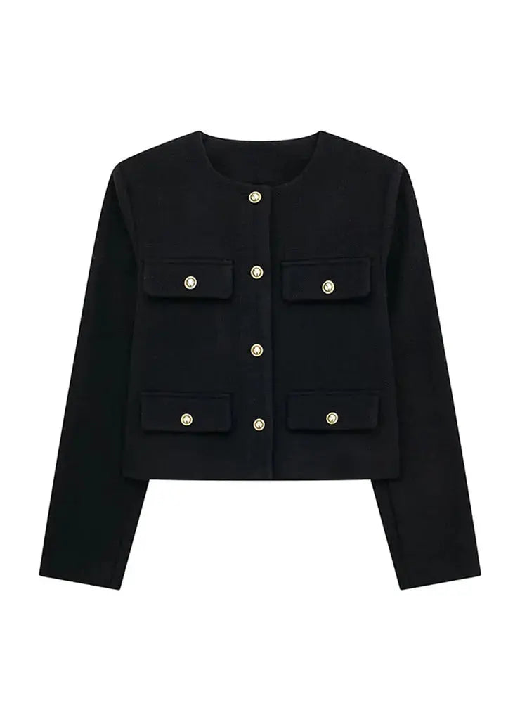 Amélie | Cropped Jack met Luxe Knopen