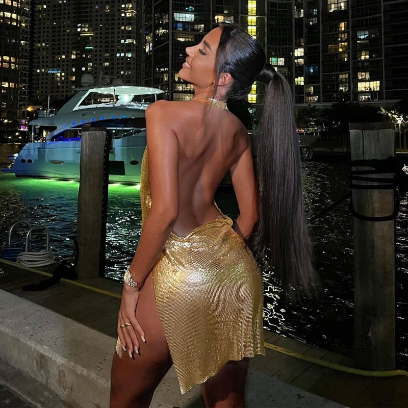 Luxe | Golden Glow Party Dress
