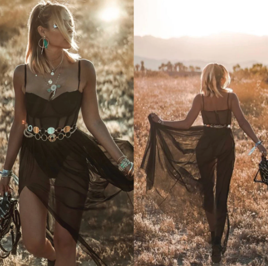 Zara | Sheer Maxi Jurk met Corset Detail