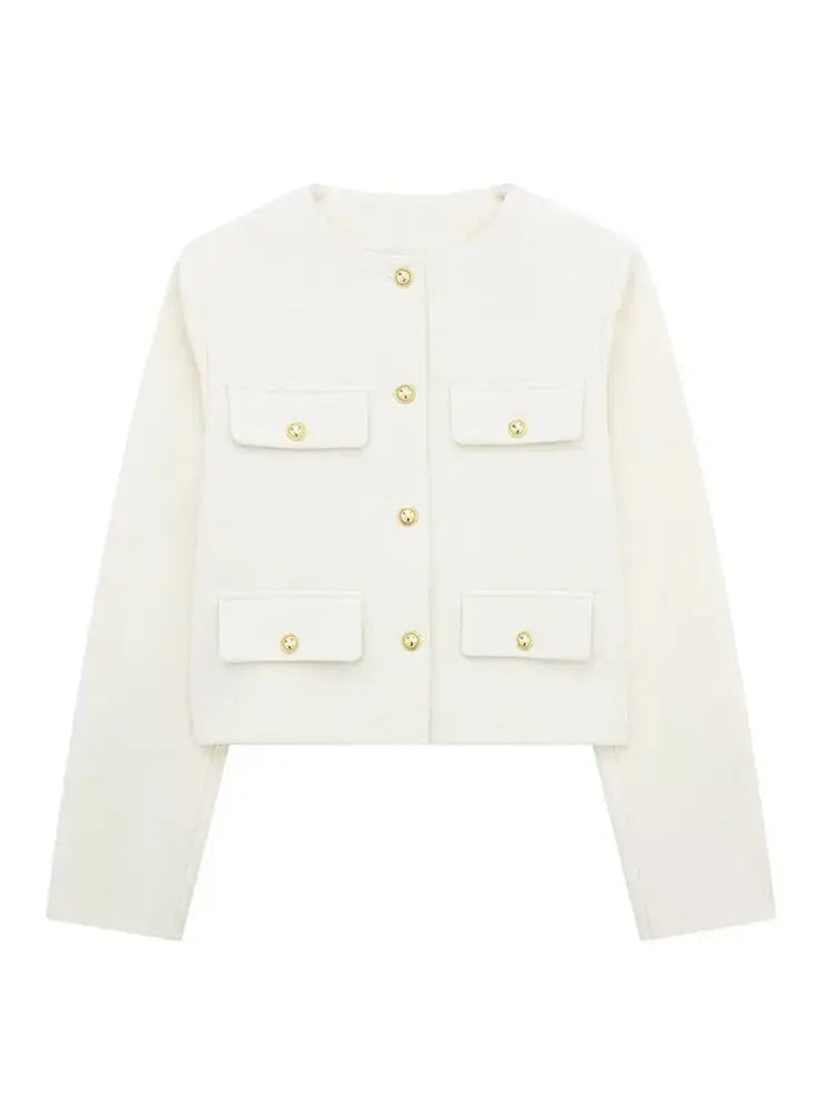 Amélie | Cropped Jack met Luxe Knopen