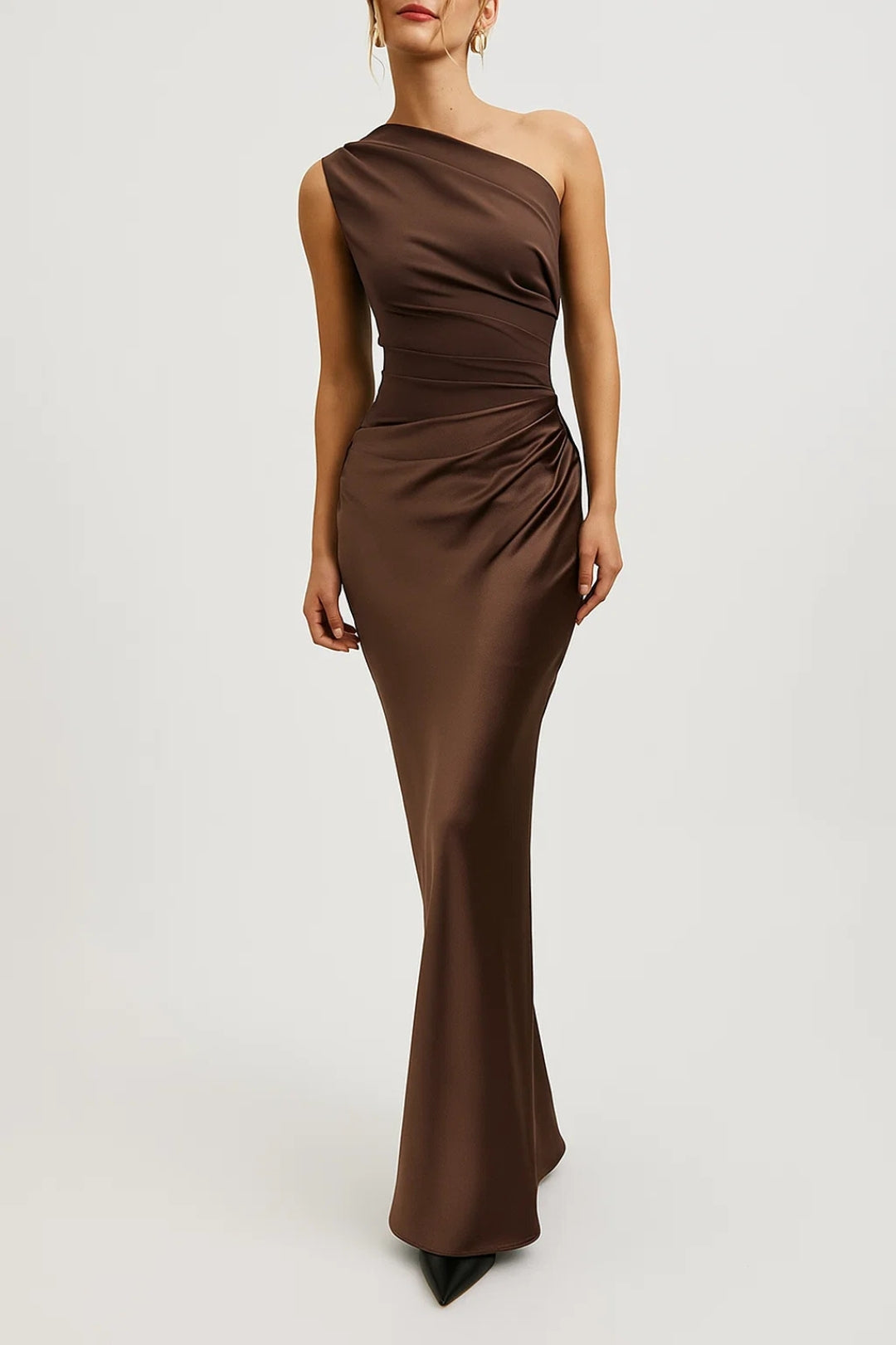 Sienna | One-Shoulder Satijnen Galajurk