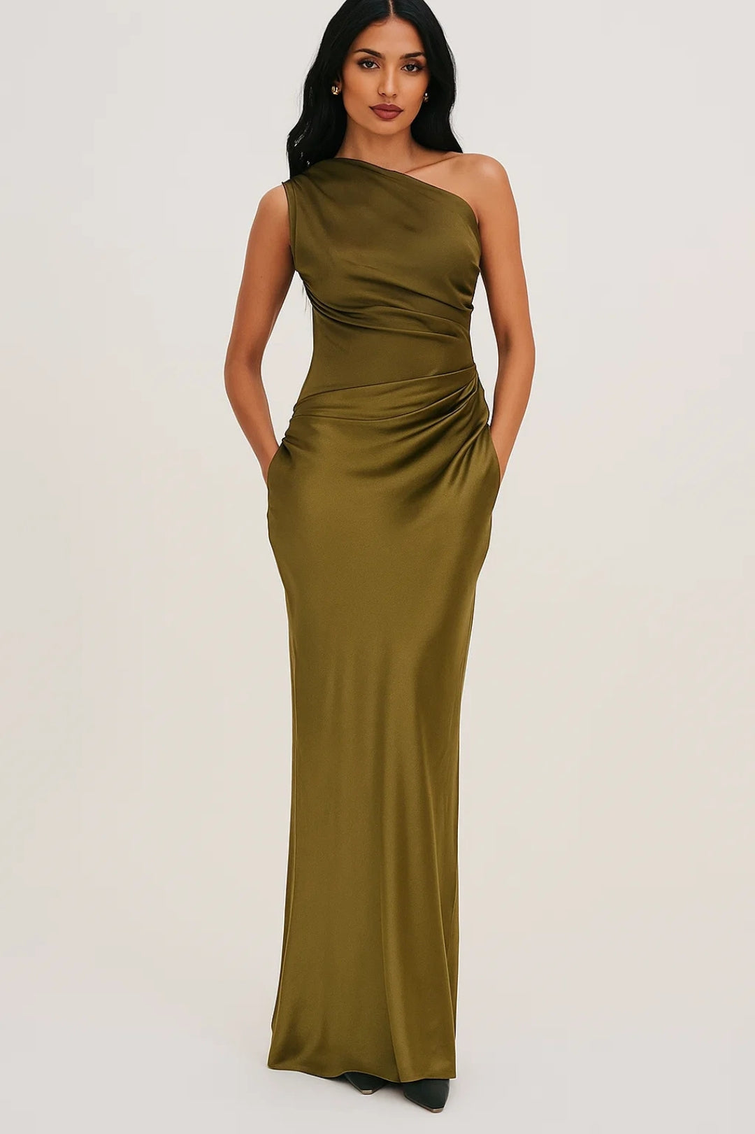 Sienna | One-Shoulder Satijnen Galajurk