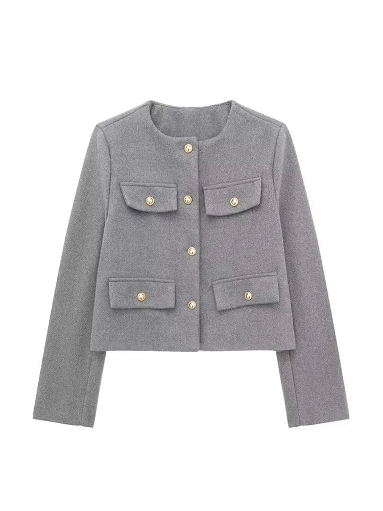 Amélie | Cropped Jack met Luxe Knopen