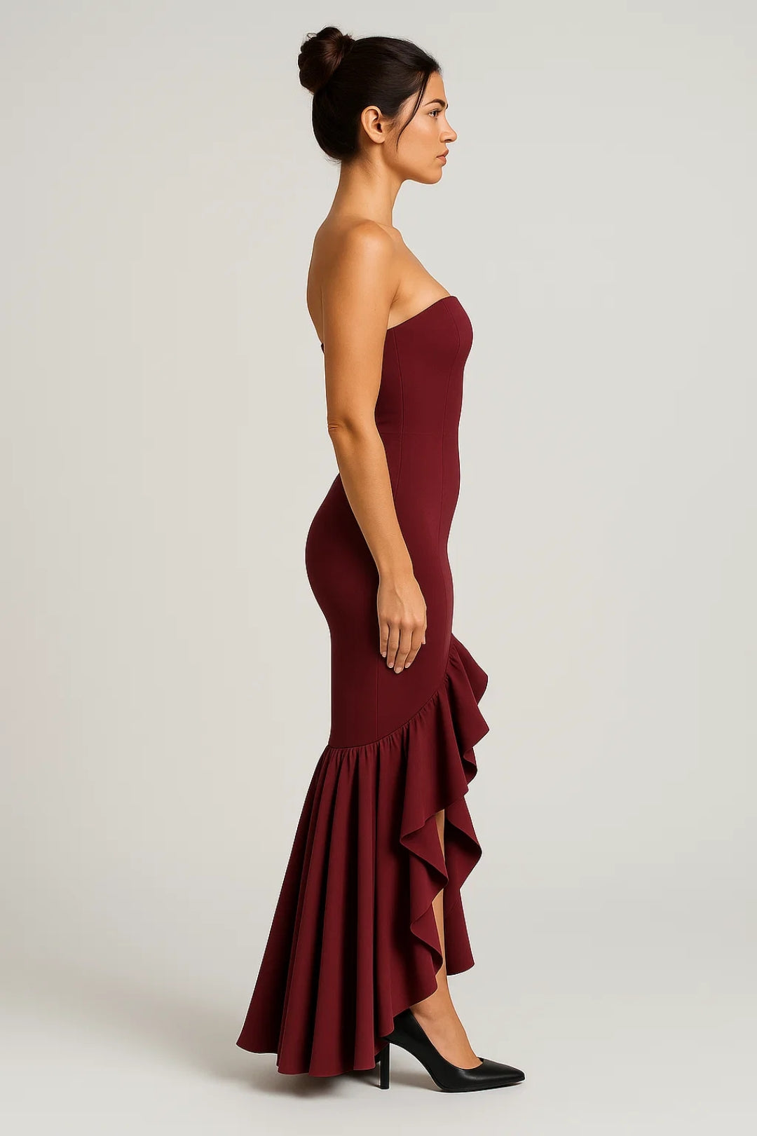 Isabella | Strapless Maxi Jurk met Ruffles
