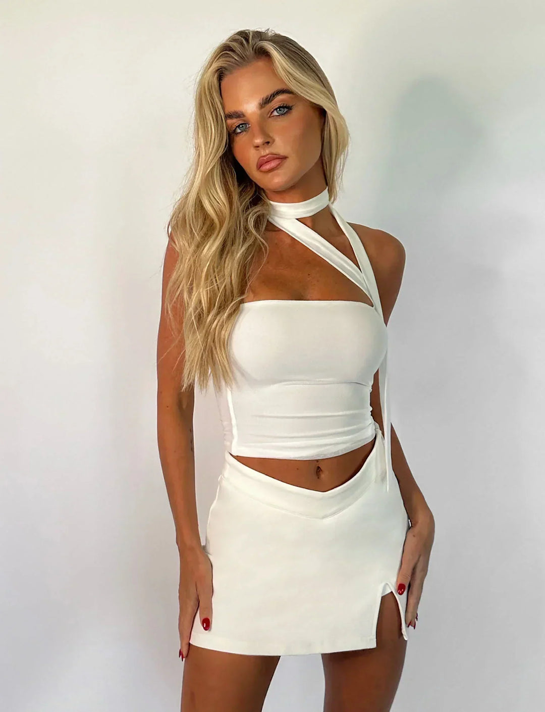 Febe | Strapless Top met Choker Detail