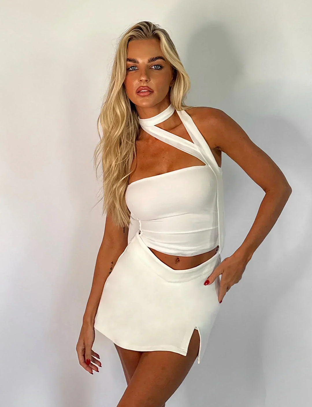 Febe | Strapless Top met Choker Detail