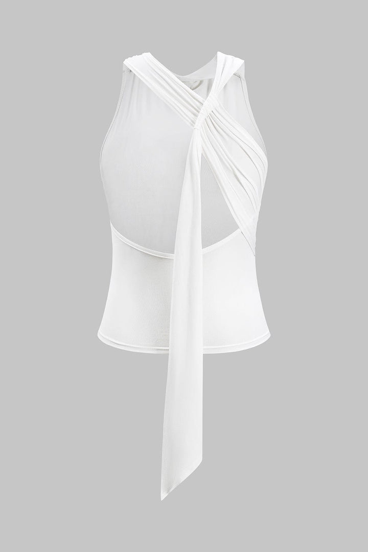 Fenna | Vrouwelijk Haltertop met Open Rugdetail