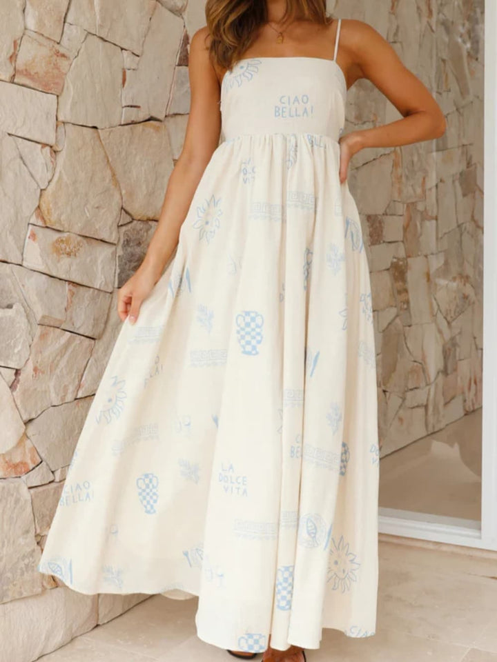 Mireille | Maxi Jurk met Mediterrane Print
