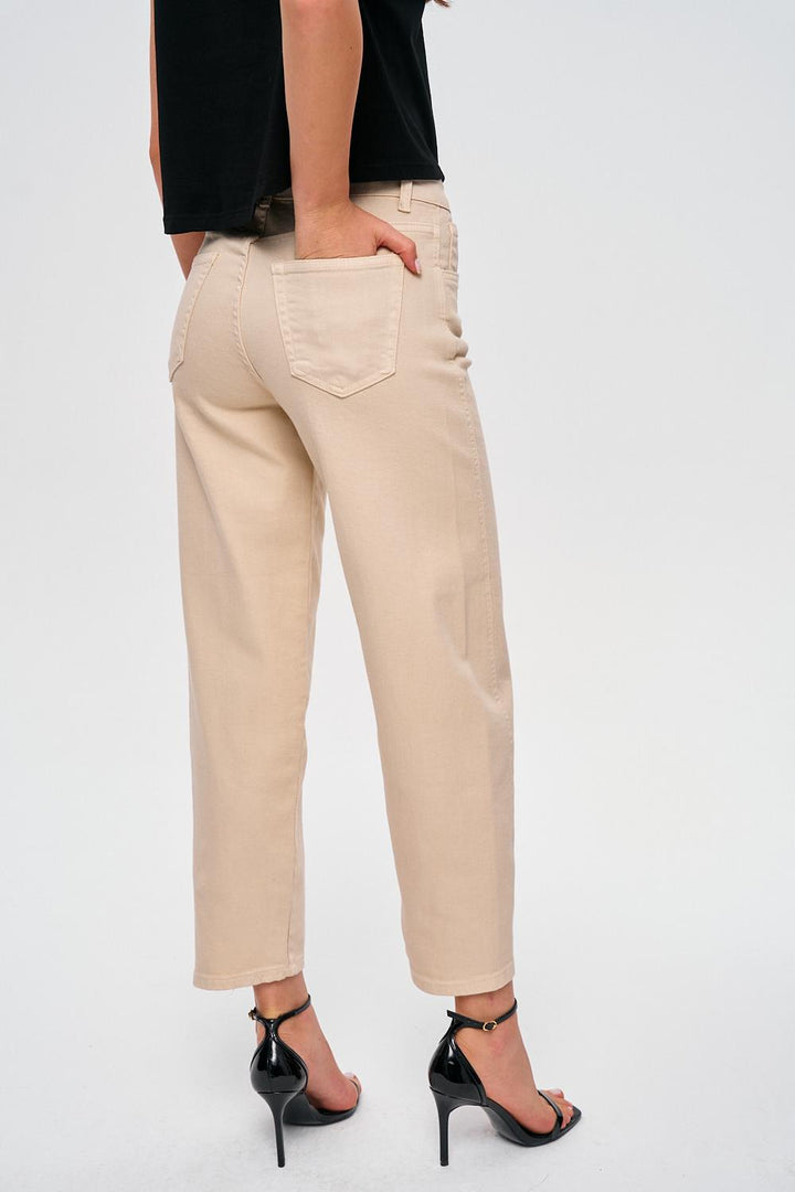 Noa | Straight Fit Jeans in Beige