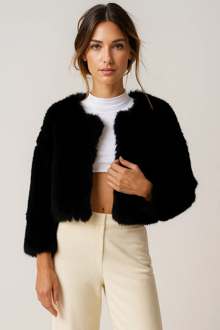 Luna | Faux Fur Cropped Jacket