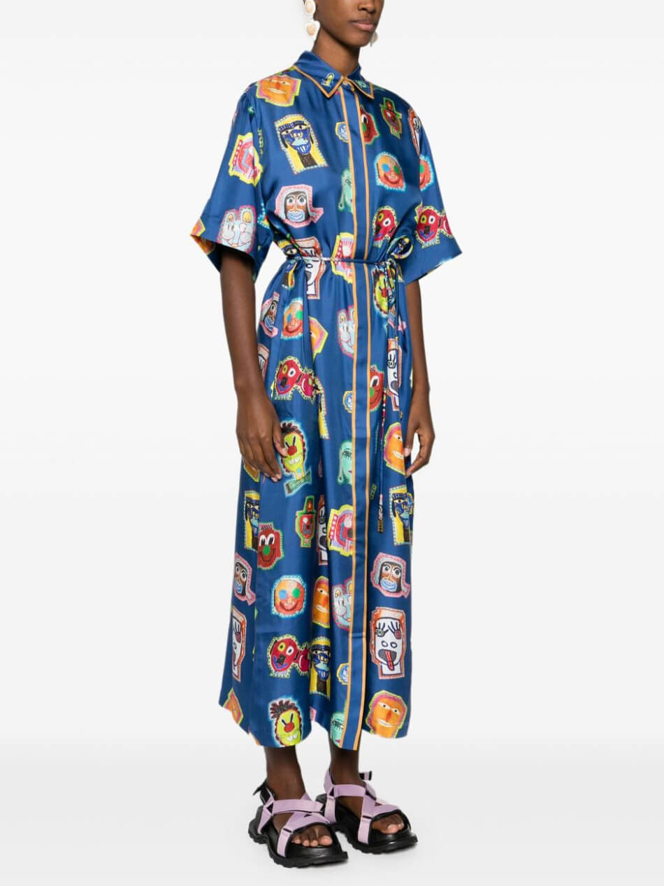 Nouk | Maxi Blouse Jurk met Print