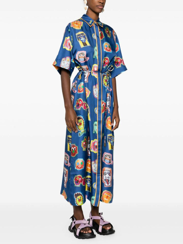 Nouk | Maxi Blouse Jurk met Print