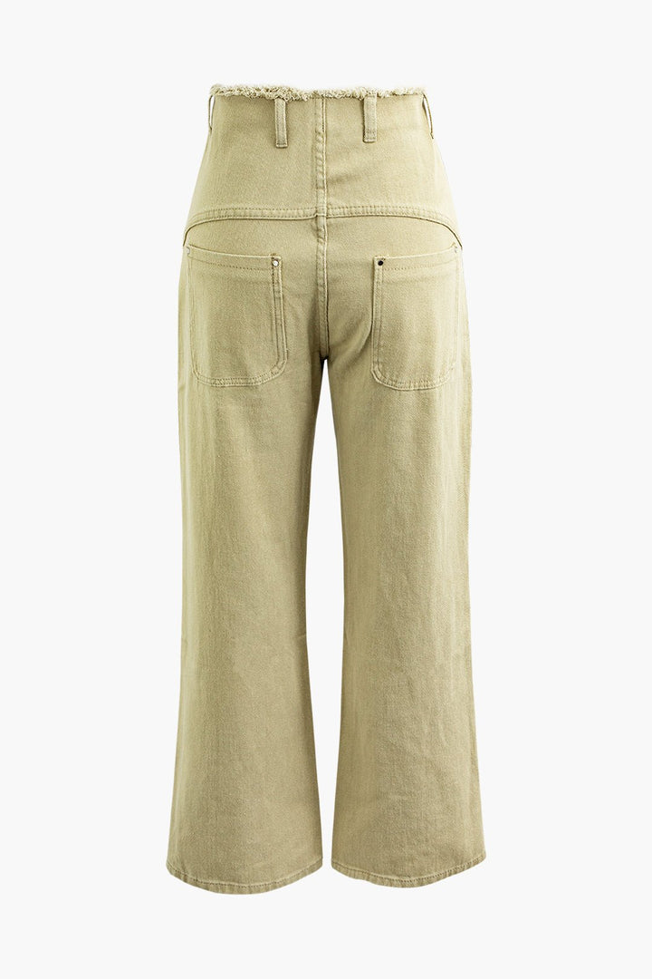 Olivia | Wide Leg Jeans met Stud Details