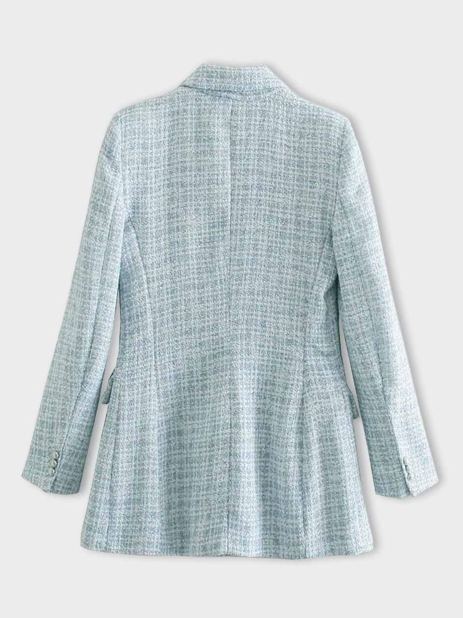 Nina | Tweed Blazer met Double Breasted Sluiting