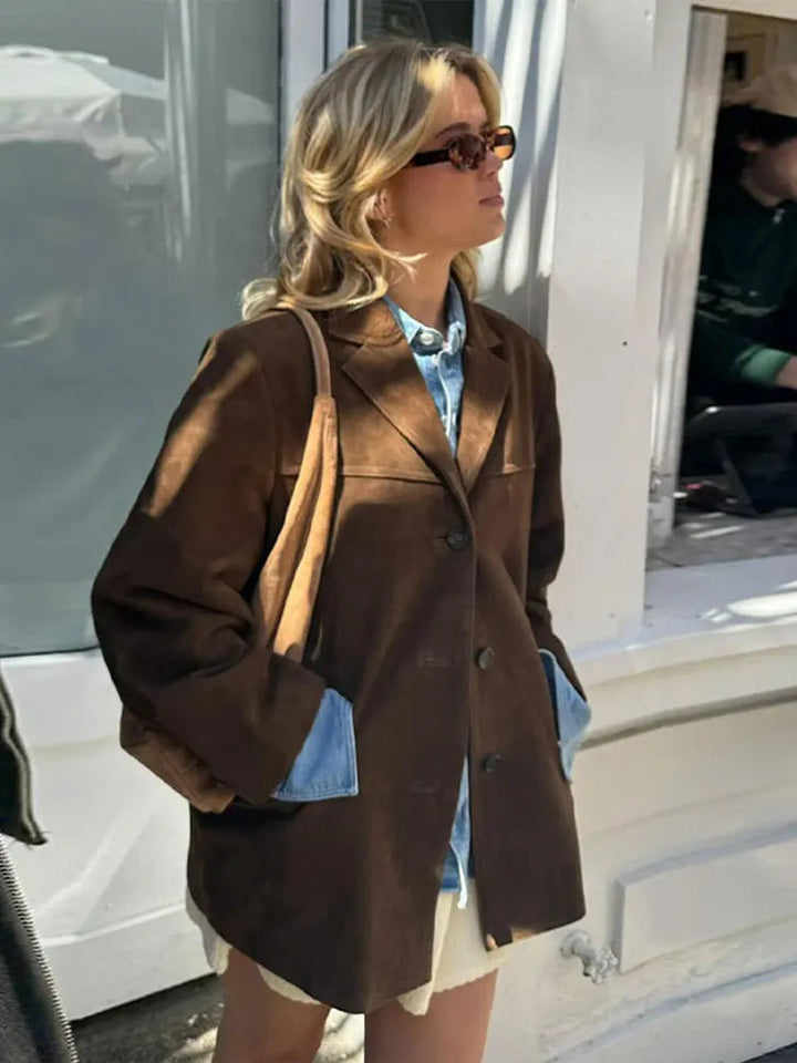 Lena | Suede Look Blazer