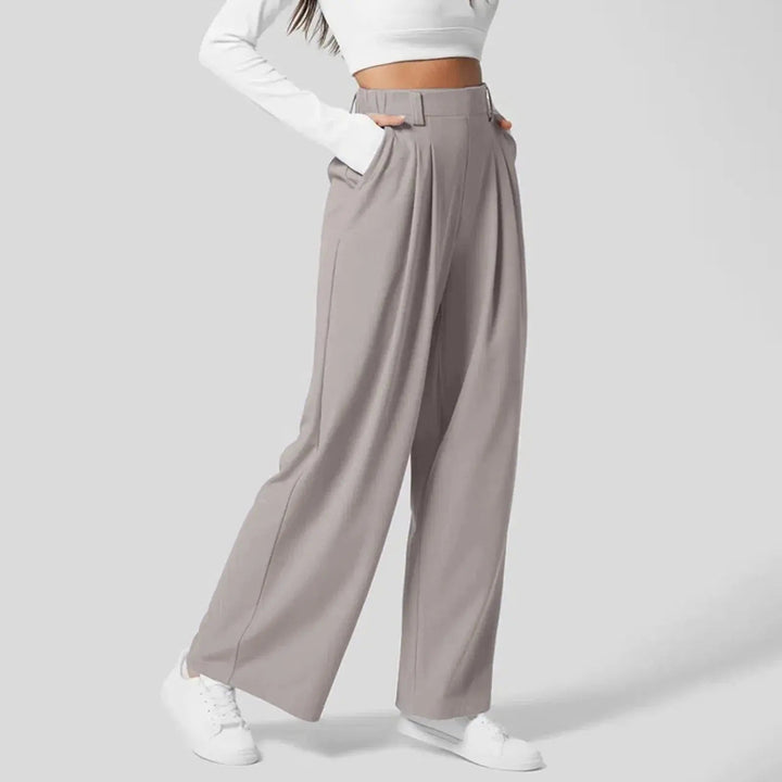 Daphne | Wide Leg Pantalon met Plooien