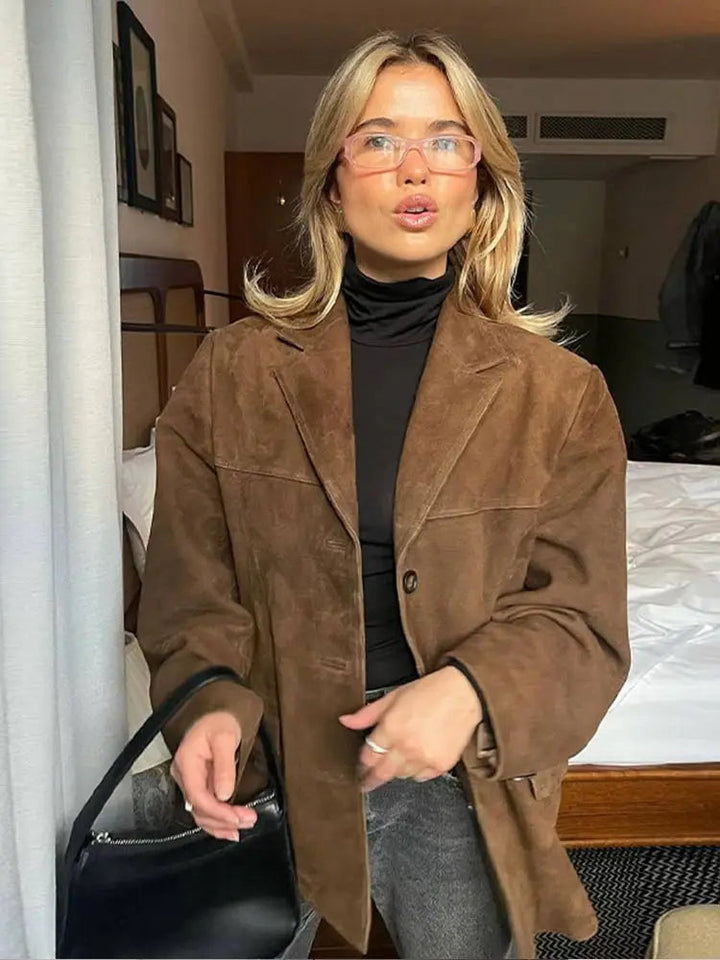 Lena | Suede Look Blazer
