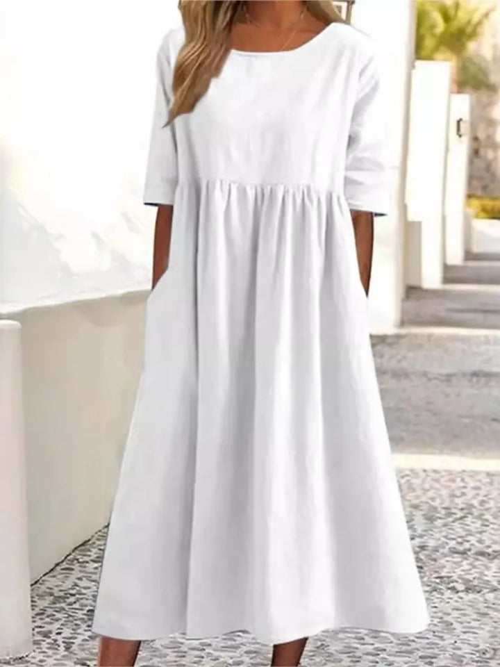 Mira | Linen Midi Dress