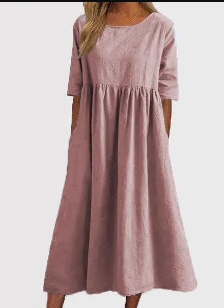 Mira | Linen Midi Dress