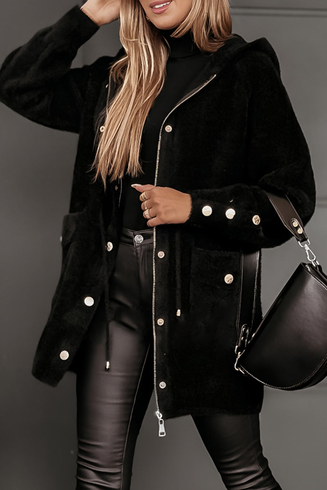 Elira | Luxe Teddy Jas met Knopen