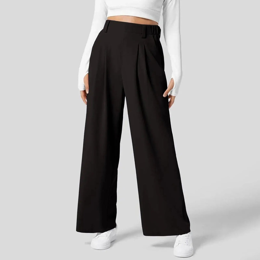 Daphne | Wide Leg Pantalon met Plooien