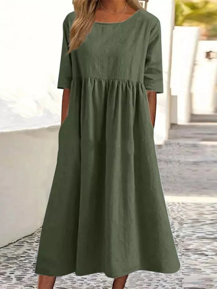 Mira | Linen Midi Dress