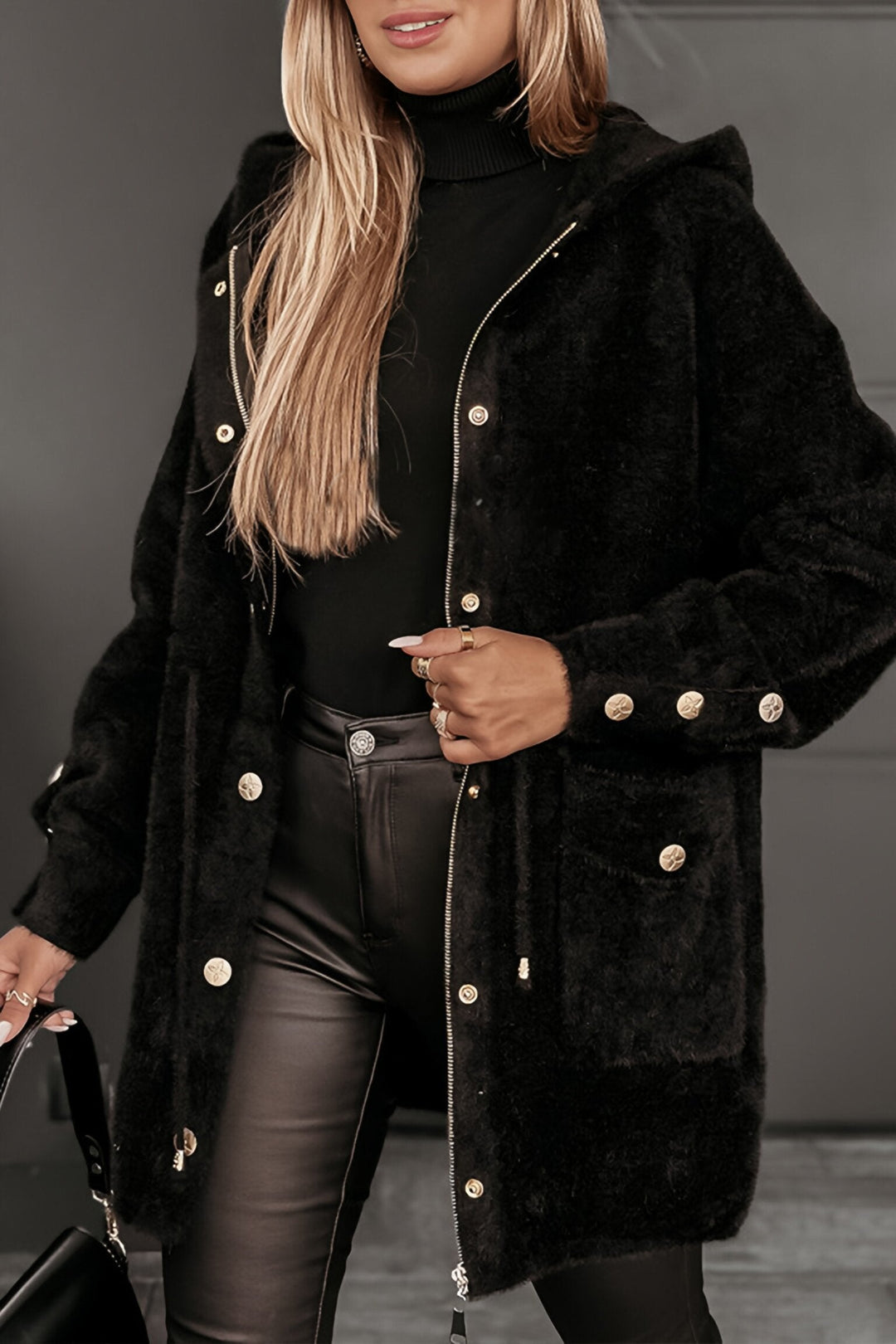 Elira | Luxe Teddy Jas met Knopen