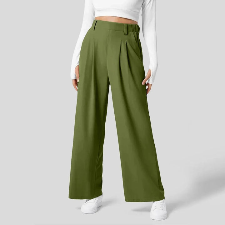 Daphne | Wide Leg Pantalon met Plooien