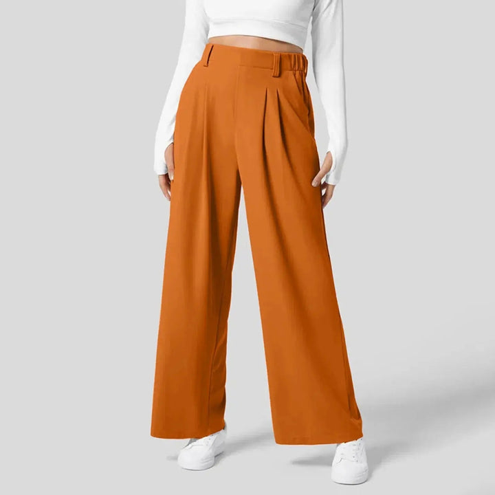 Daphne | Wide Leg Pantalon met Plooien