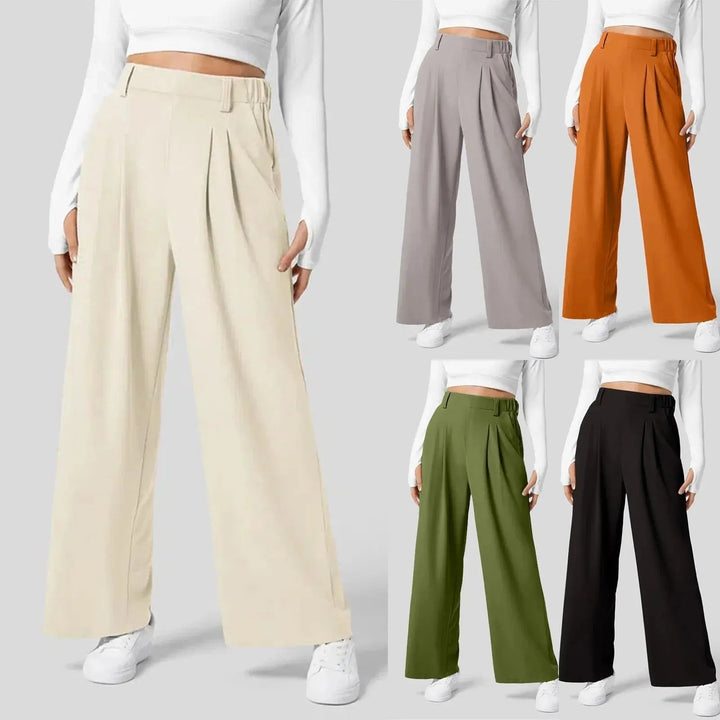 Daphne | Wide Leg Pantalon met Plooien