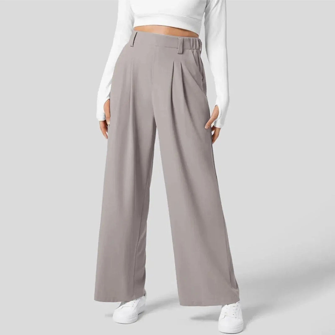 Daphne | Wide Leg Pantalon met Plooien