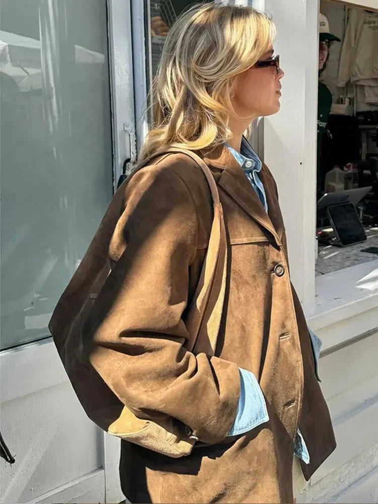 Lena | Suede Look Blazer
