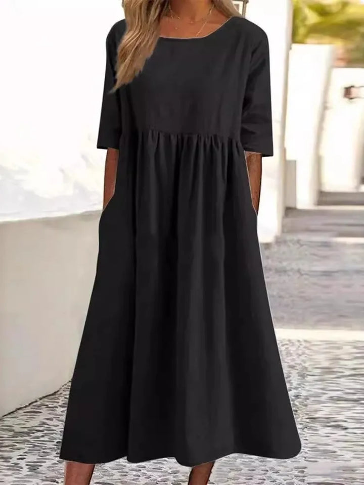 Mira | Linen Midi Dress