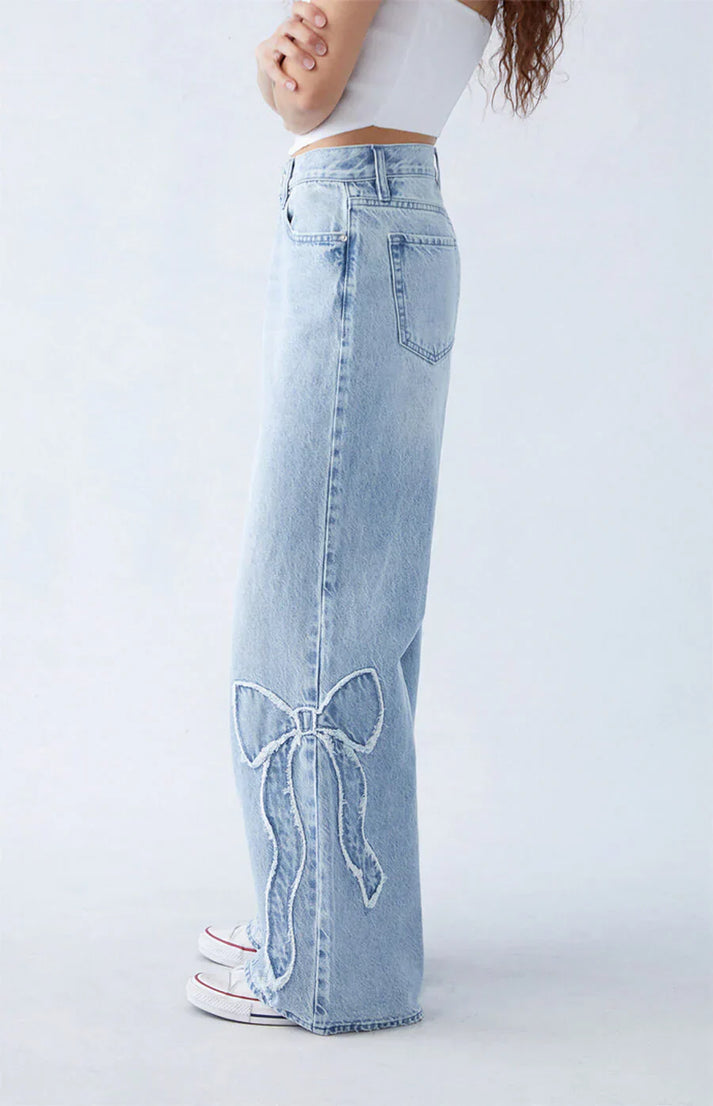 Livia | Wide Leg Bow Jeans