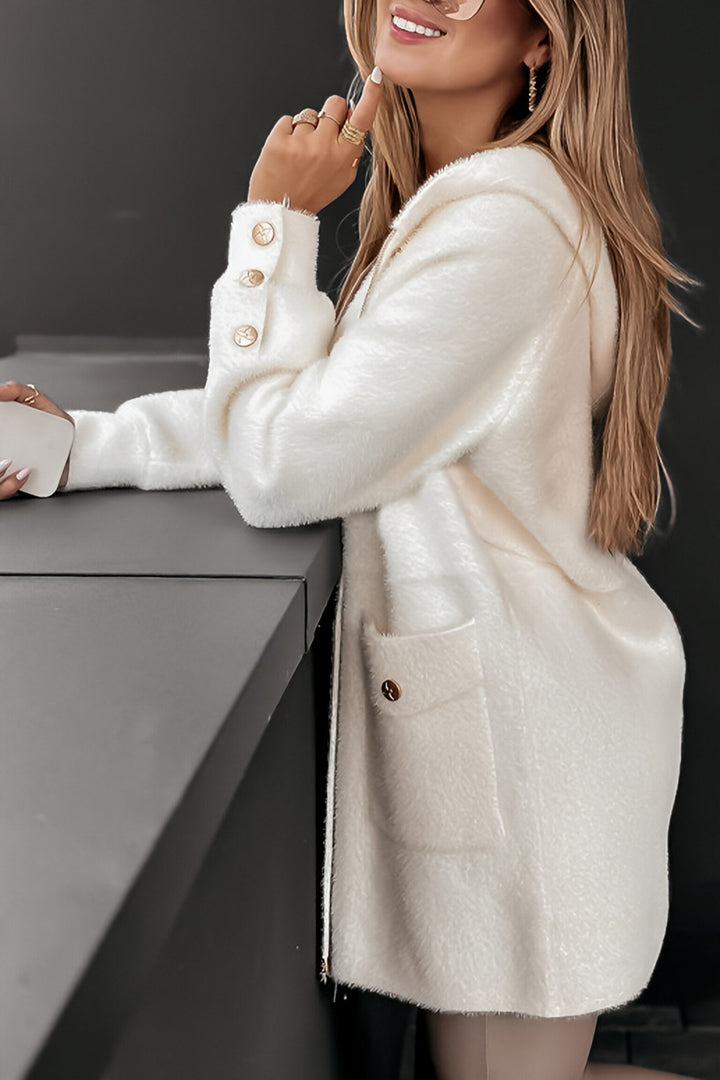 Elira | Luxe Teddy Jas met Knopen