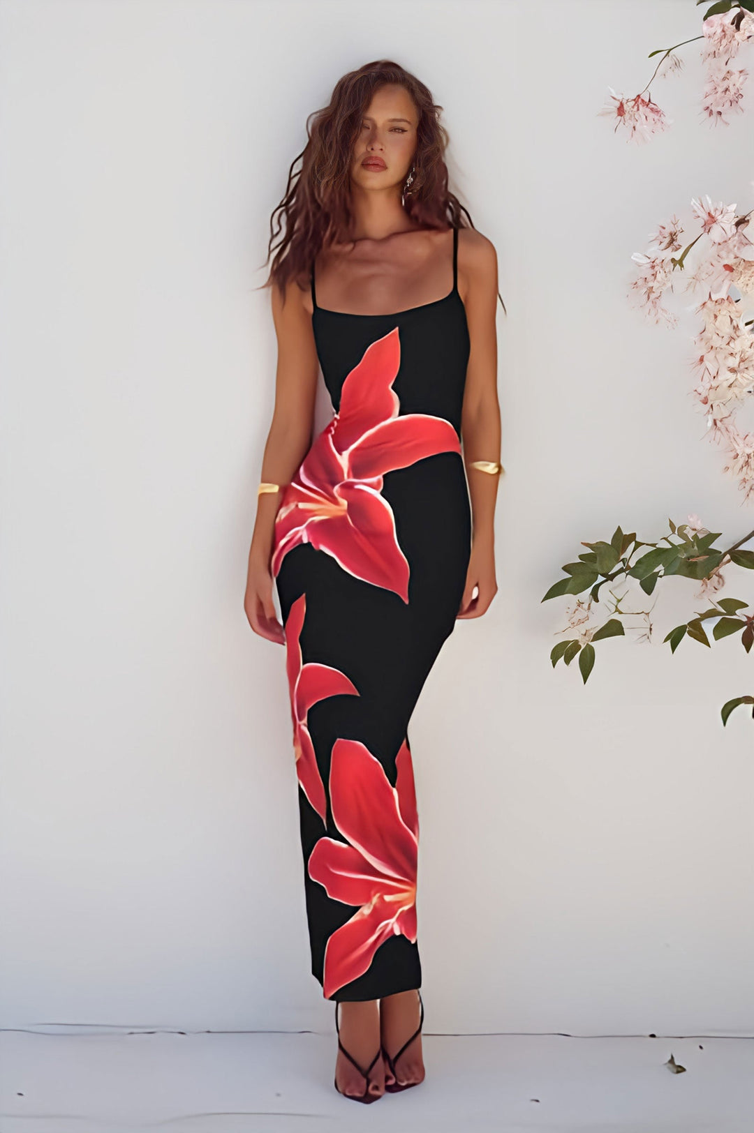 Zara | Maxi Jurk met Statement Bloemenprint