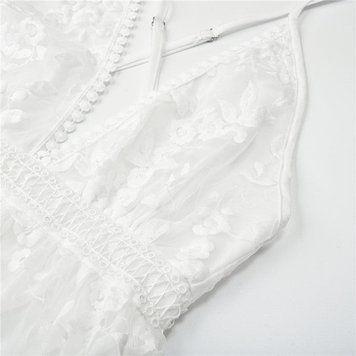Luna | Lace Beach Jurk met V-Hals