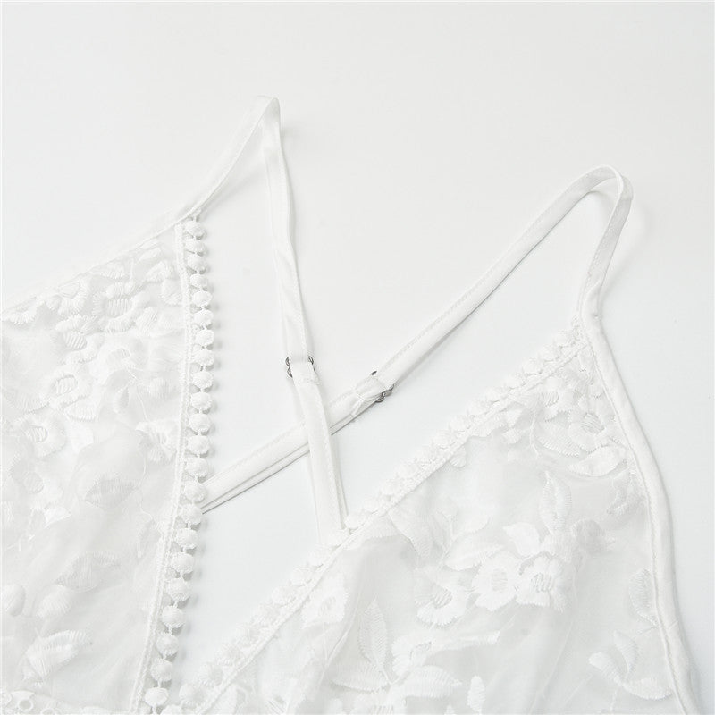 Luna | Lace Beach Jurk met V-Hals