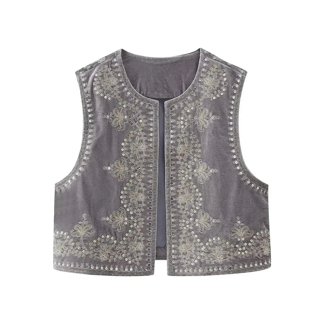 Vivienne | Geborduurd Gilet met Bohemian Details