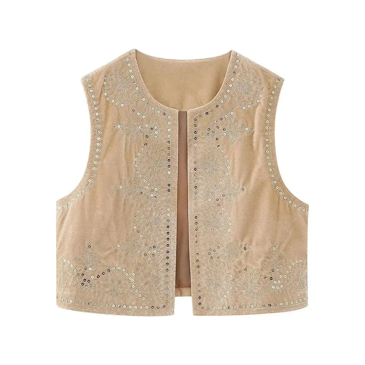 Vivienne | Geborduurd Gilet met Bohemian Details