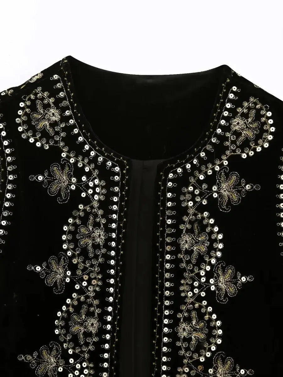 Vivienne | Geborduurd Gilet met Bohemian Details