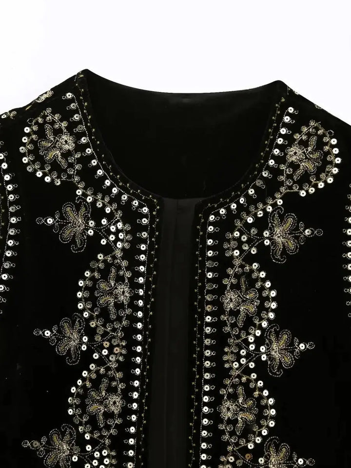 Vivienne | Geborduurd Gilet met Bohemian Details