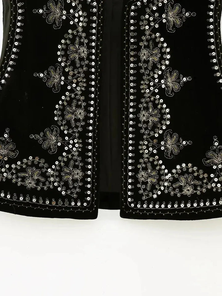 Vivienne | Geborduurd Gilet met Bohemian Details