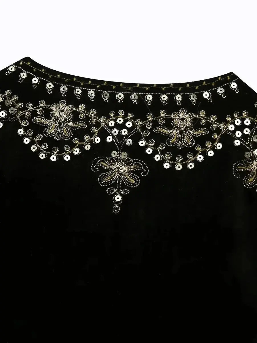 Vivienne | Geborduurd Gilet met Bohemian Details