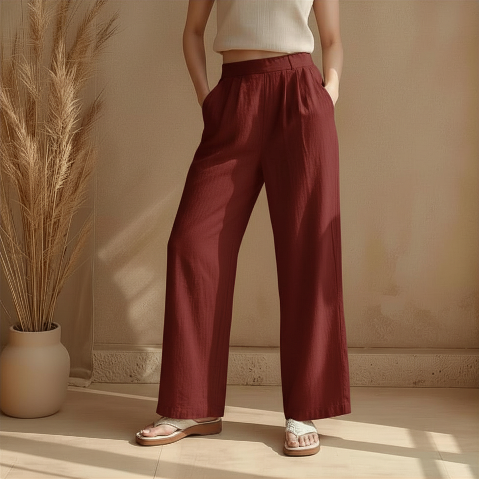 Laura | High Waist Wide Leg Broek